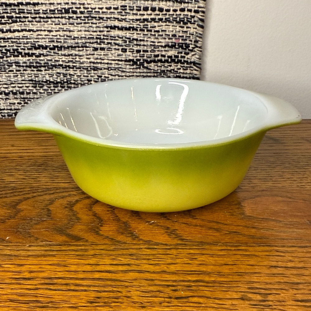 Vintage Green Ombre Fire King Bowl